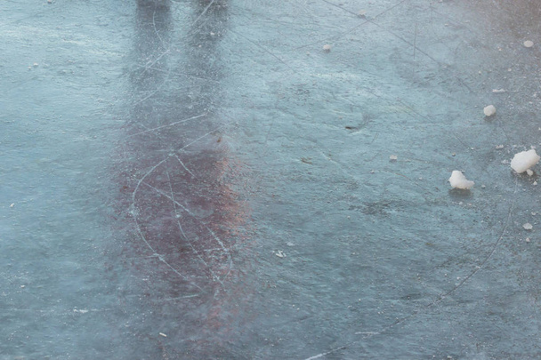 Ice texture on a rink - Foto, Bild