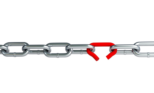Broken chain link - Photo, Image