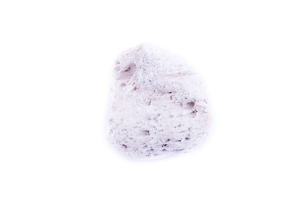 Makromineralstein Bimsstein auf weißem Hintergrund - Foto, Bild