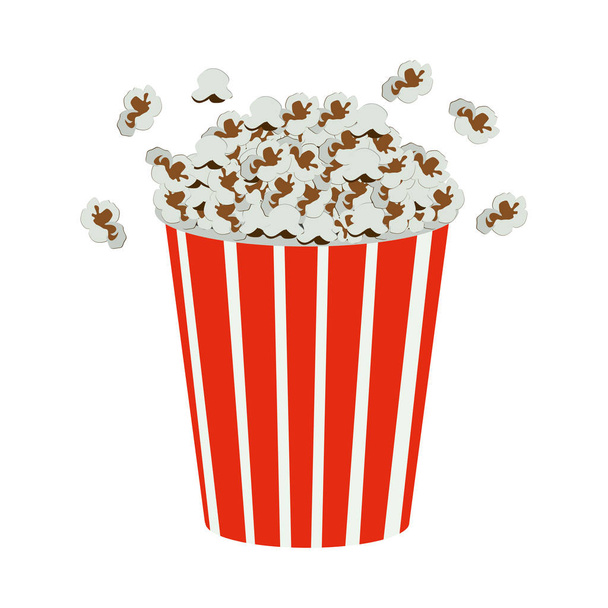 Farbe Film Popcorn Ikone - Vektor, Bild