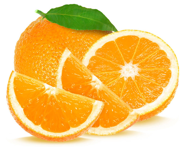 orange slices isolated - Фото, зображення
