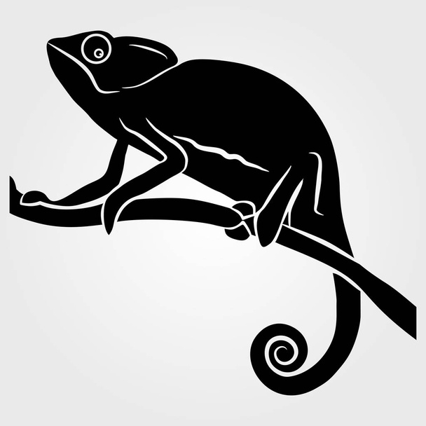 Kameleon ikona na białym tle - Wektor, obraz