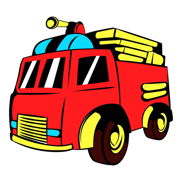Fire truck icon, icon cartoon - Wektor, obraz