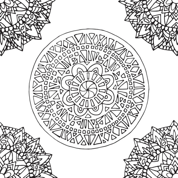 Zentangle mandala csempe - Vektor, kép