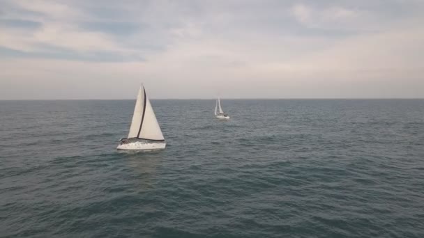 Approaching to sailboats - Footage, Video