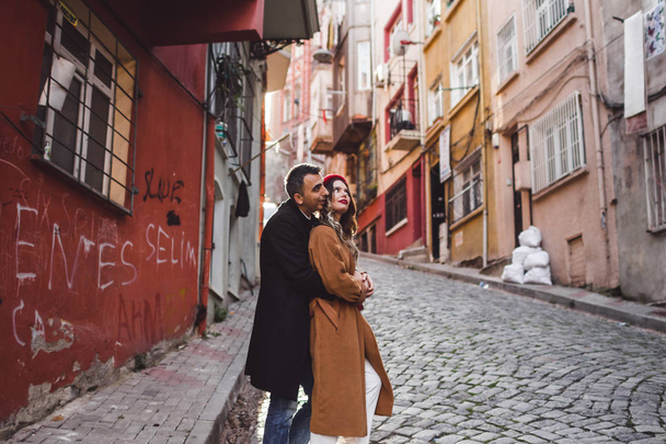 Evropská pár na starý Istanbul street - Fotografie, Obrázek