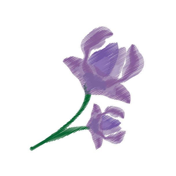 tekening anemone bloem ornament afbeelding - Vector, afbeelding