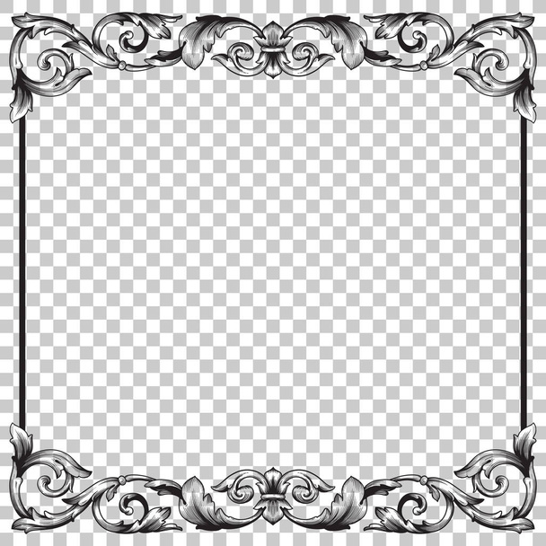 Isolate ornament in baroque style - Vector, Image