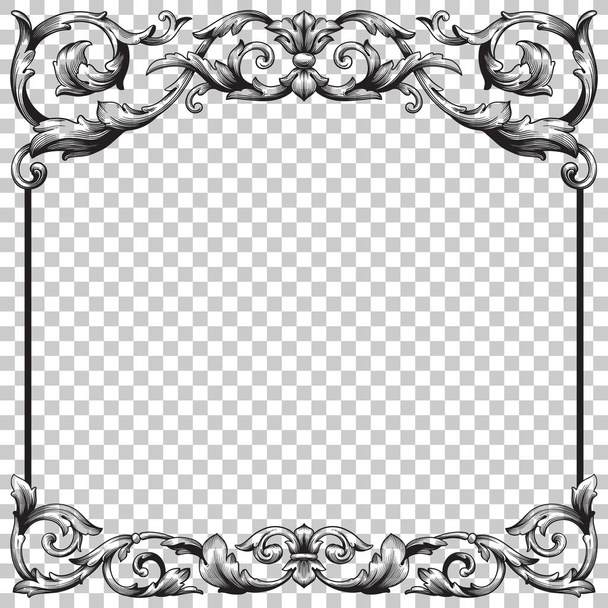 Isolate ornament in baroque style - Vector, Image