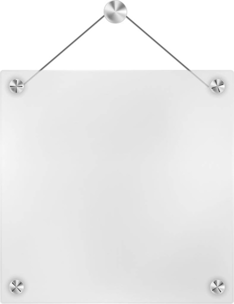 Plexi Signboard on White Background - Vector, imagen
