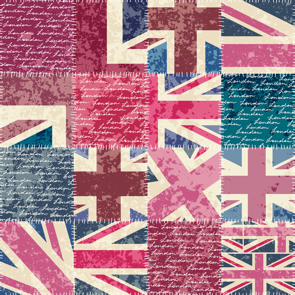 Vintage London pattern - Wektor, obraz
