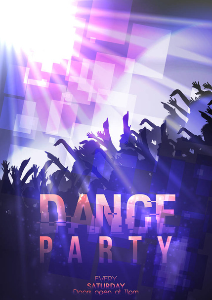 tánc party poszter háttér sablon - vektor-illusztráció - Vektor, kép