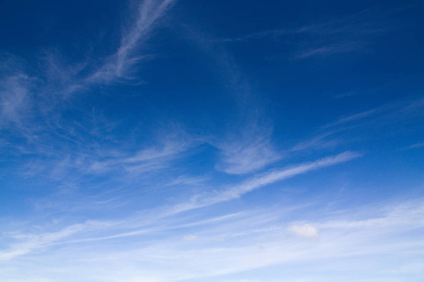 blue sky background with tiny clouds - Fotoğraf, Görsel
