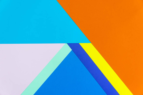 Color papers geometry flat composition - Photo, Image