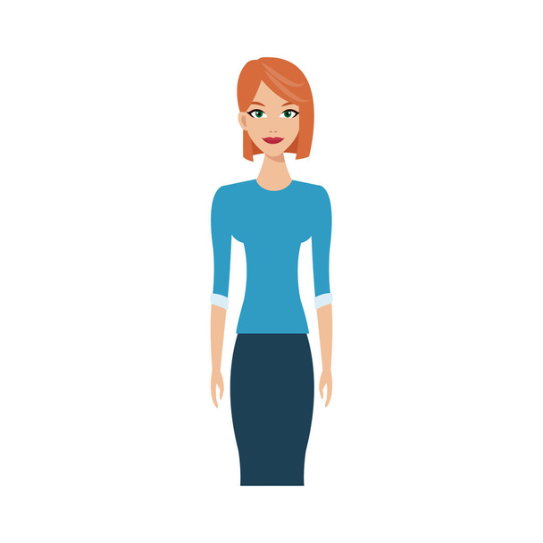 handsome woman icon - Vector, Image