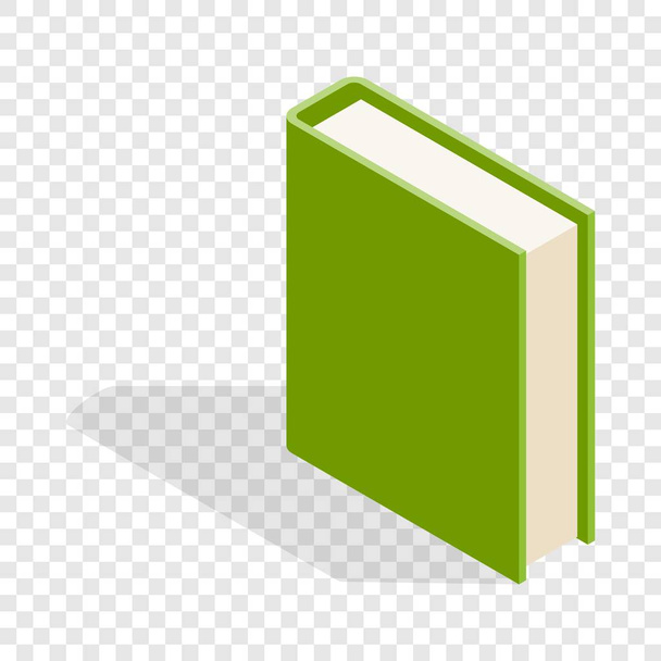 Green book isometric icon - Vector, Image