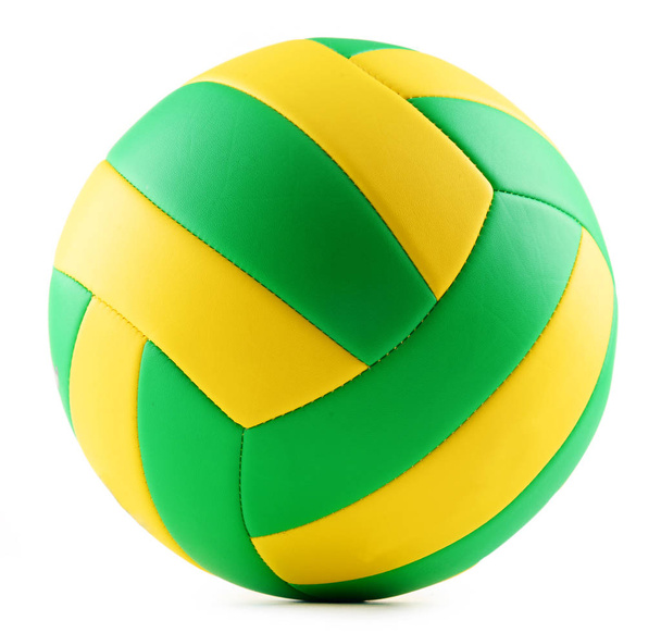 Leather volleyball isolated on a white background - Photo, Image