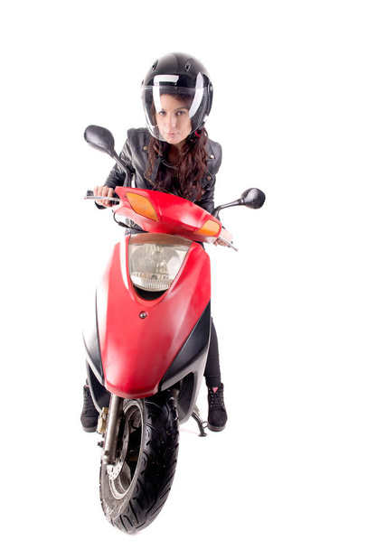 young woman with motorcycle  - Foto, immagini
