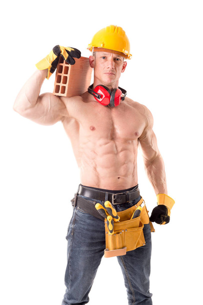 handsome construction worker  - Φωτογραφία, εικόνα