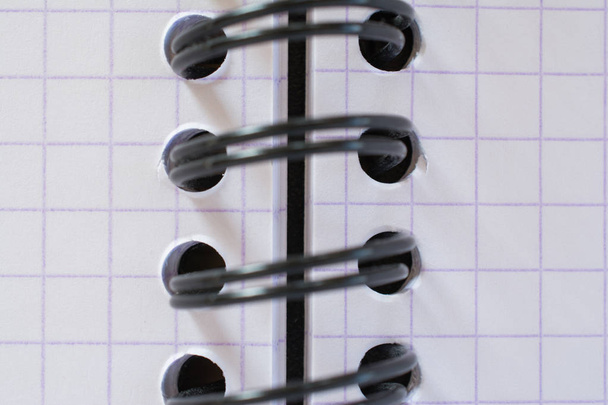 Closeup of metal binding notebook - Photo, Image