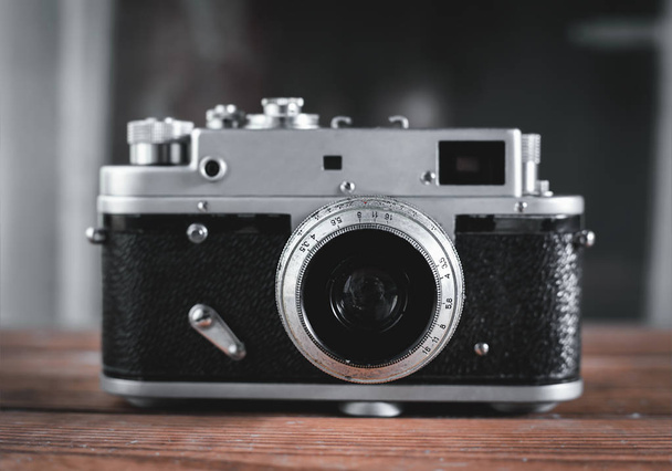 closeup Vintage φωτογραφική μηχανή - Φωτογραφία, εικόνα
