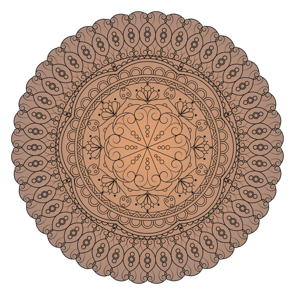 Flower Mandalas. Vintage decorative elements. Oriental pattern,  - Vector, imagen