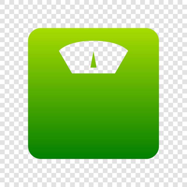 Signo de baño. Vector. Icono de gradiente verde sobre fondo transparente
. - Vector, imagen