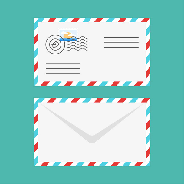 Vector flat style illustration of postal envelope.  - Vector, Image