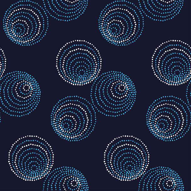 Luxus abstrakten Kreis und Ring nahtlose Muster in Tupfen st - Vektor, Bild