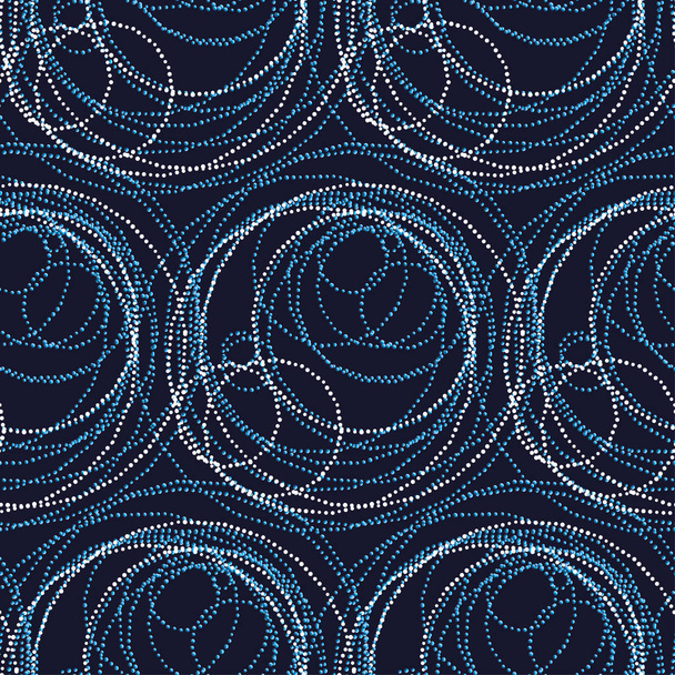 círculo abstracto de lujo y patrón sin costura anillo. punto moderno y
 - Vector, imagen