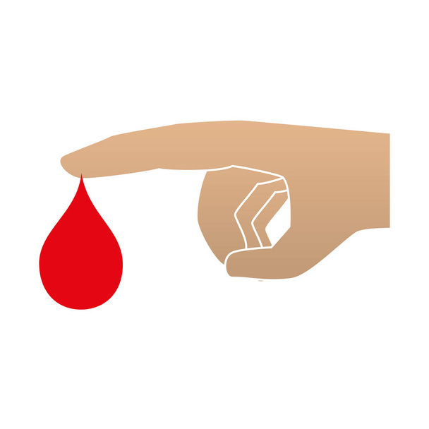 bloed donatie campagne embleem - Vector, afbeelding