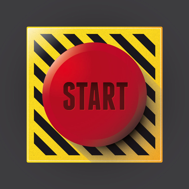 Start button red - Vector, Image