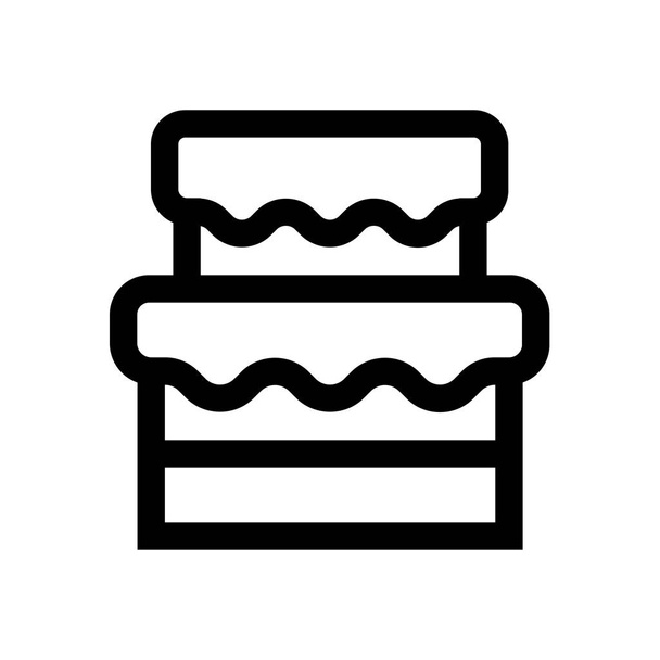 Cake mini line, icon - Vector, Image
