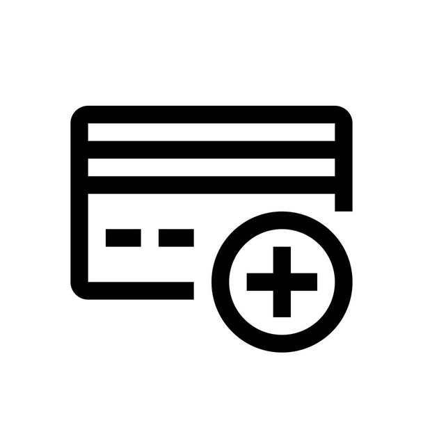 Karta kredytowa mini line, ikona - Wektor, obraz