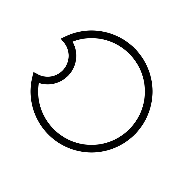Moon mini line, icon - Vector, Image