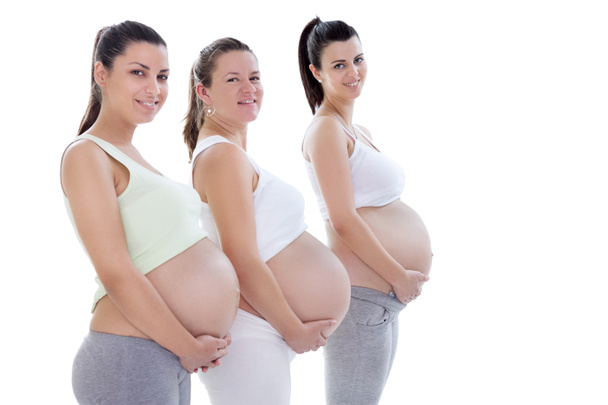 Young pregnant women in third trimester - Foto, afbeelding