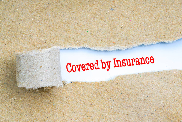 Insurance covered list by red text. - Photo, Image