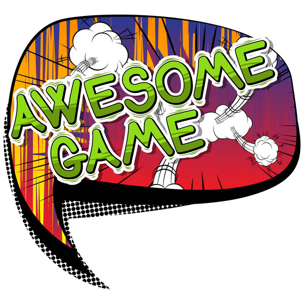 Awesome Game - Comic book style word. - Vector, Image