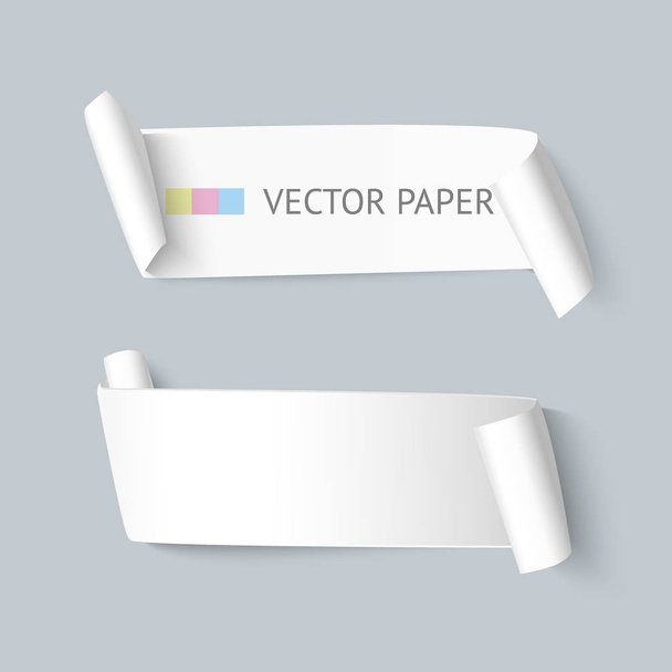 紙リボン現実的ベクトル - ベクター画像