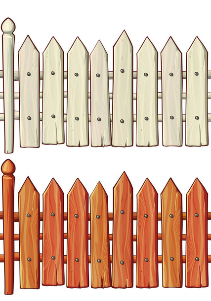 Vallas de madera conjunto
 - Vector, imagen