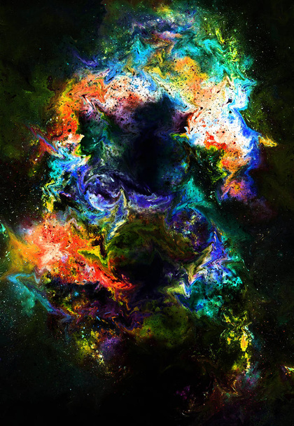 Cosmic space and stars, color cosmic abstract background. - Photo, Image