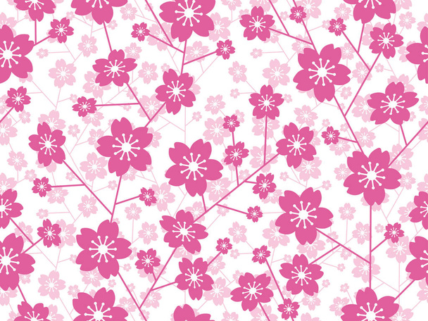 Uma flor de cerejeira Vector fundo ilustração 2
 - Vetor, Imagem