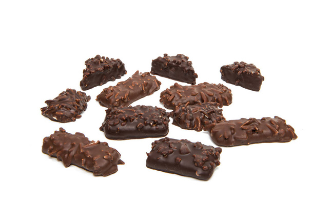 Koekjes in chocolade glazuur geïsoleerd  - Foto, afbeelding