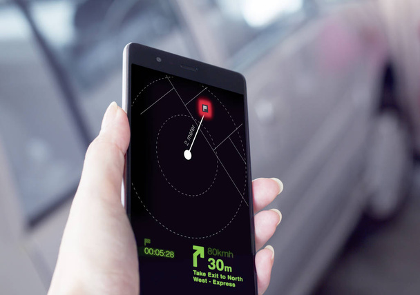 Aplicación GPS con smartphone
. - Foto, imagen