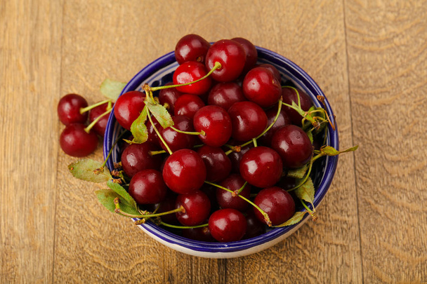 Cherry berries in the bowl - Photo, Image