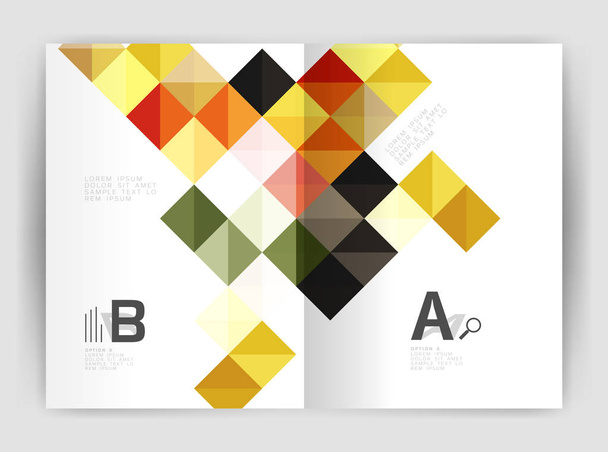 quadratischer Jahresbericht Broschüre a4 Druckvorlage - Vektor, Bild
