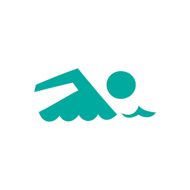 jednoduché ikony plavání - Vektor, obrázek