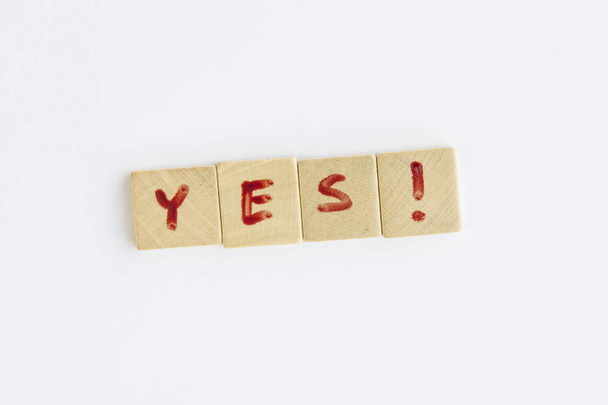 The word "yes" - Foto, Bild