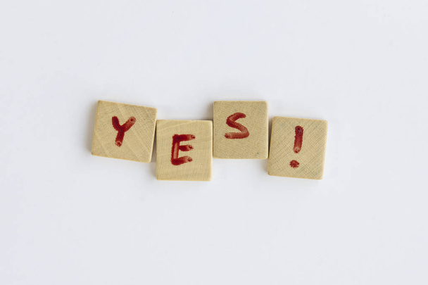 The word "yes" - Foto, Bild
