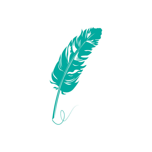 feather simple icon - Vector, Image